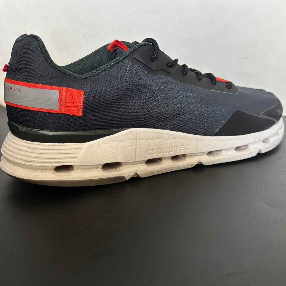 On Cloudnova Form Men’s Sneakers Black/Flame, 26.98484, Size 13M